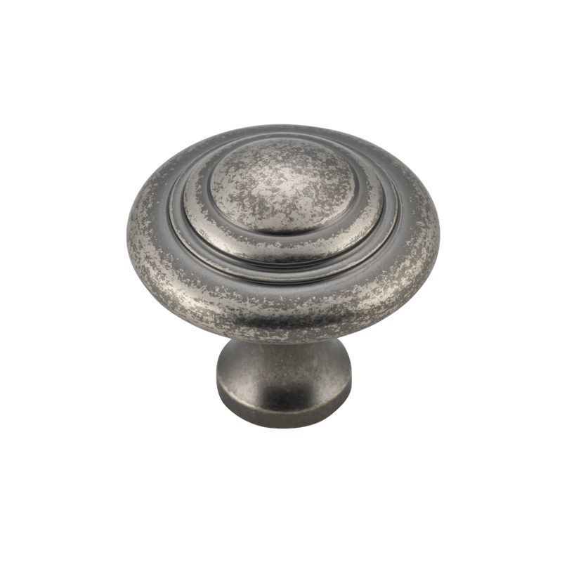 Domed Cupboard Knob Rumbled Nickel / D32xP29mm