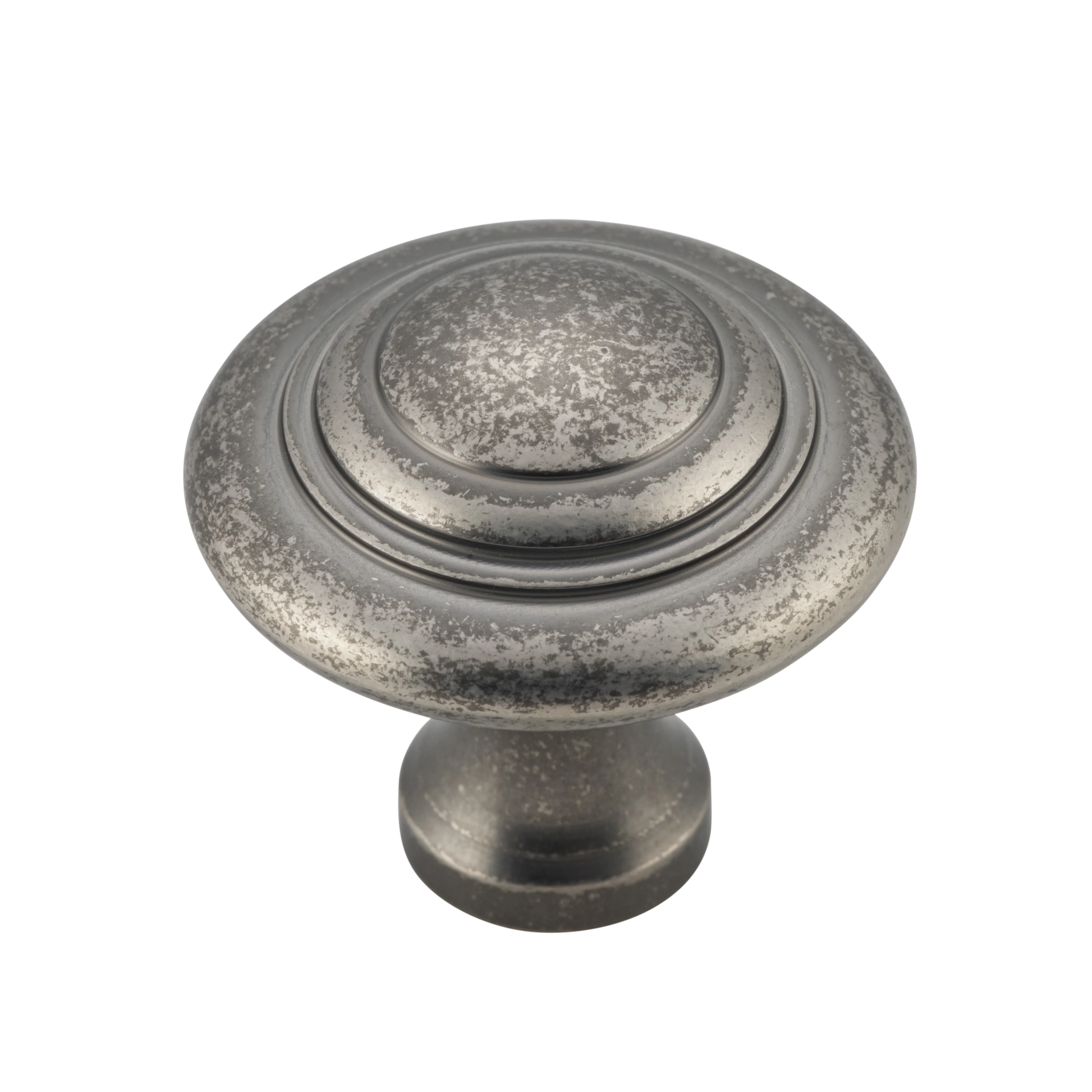 Domed Cupboard Knob Rumbled Nickel / D38xP35mm
