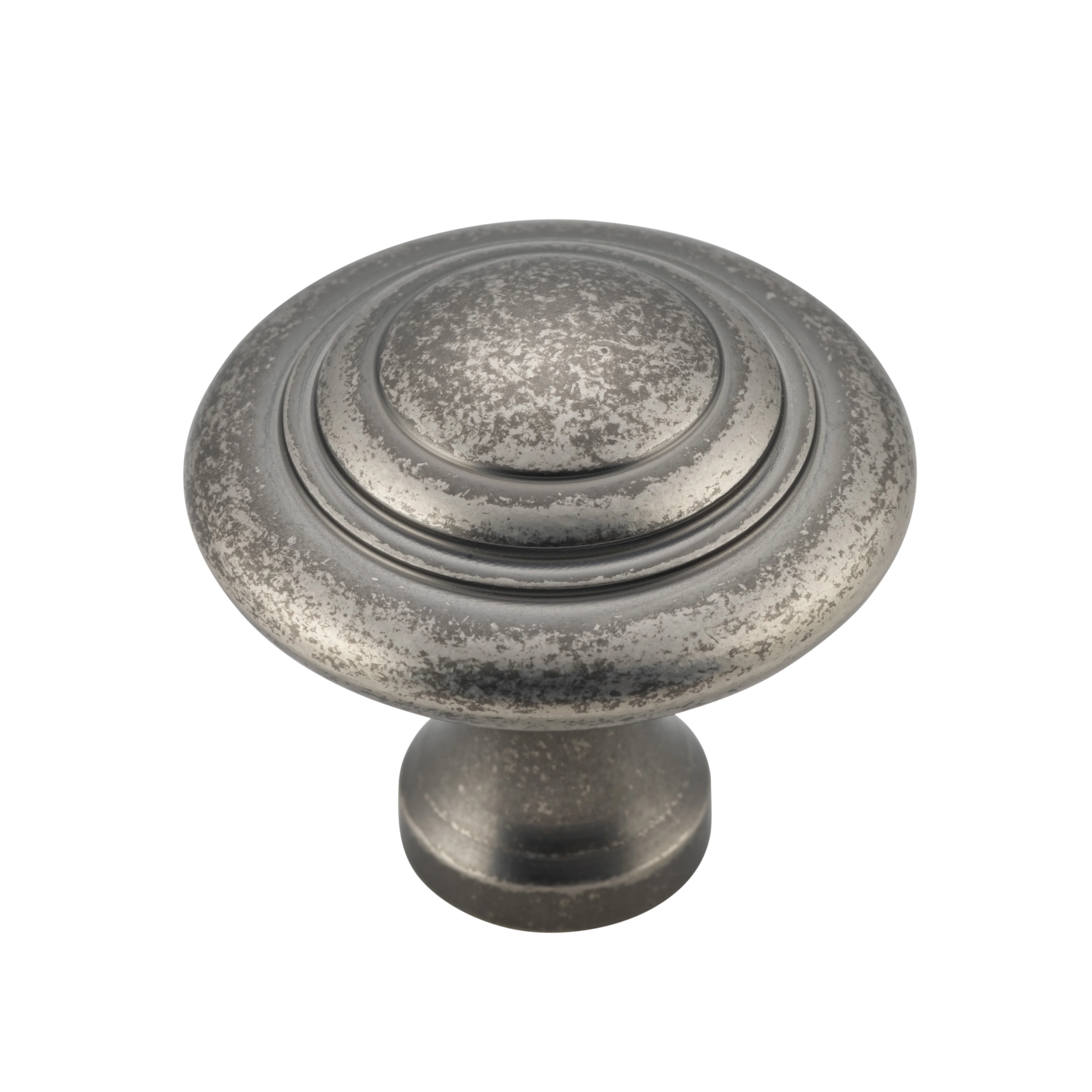Domed Cupboard Knob Rumbled Nickel / D38xP35mm