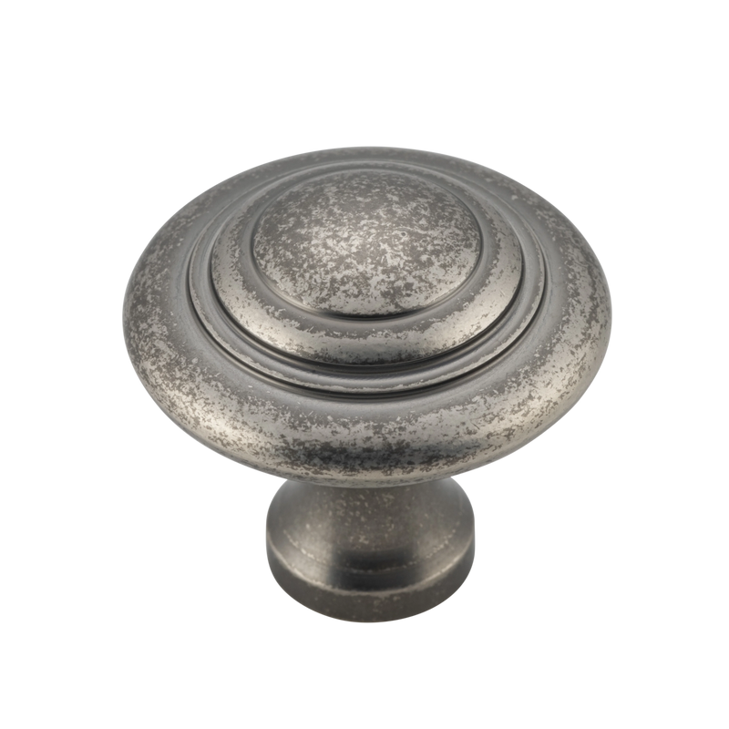Domed Cupboard Knob Rumbled Nickel / D38xP35mm