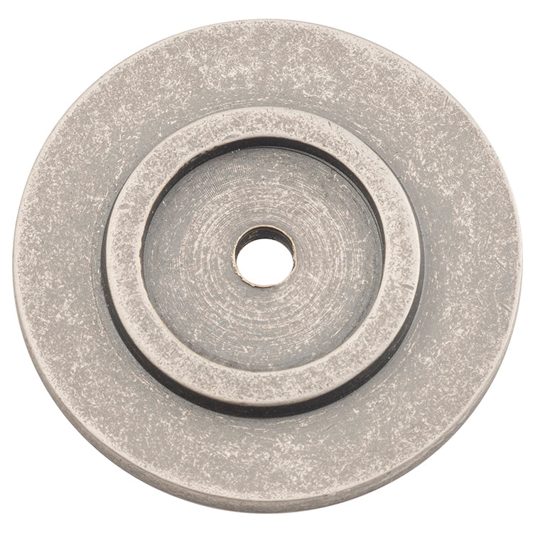 Cupboard Knob Backplate Rumbled Nickel / D38mm