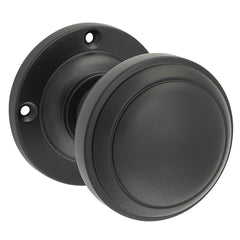 Milton Knob - Round Rose Matt Black / Passage