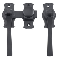 Square French Door Fastener Matt Black