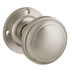 Milton Knob - Round Rose Satin Nickel / Passage
