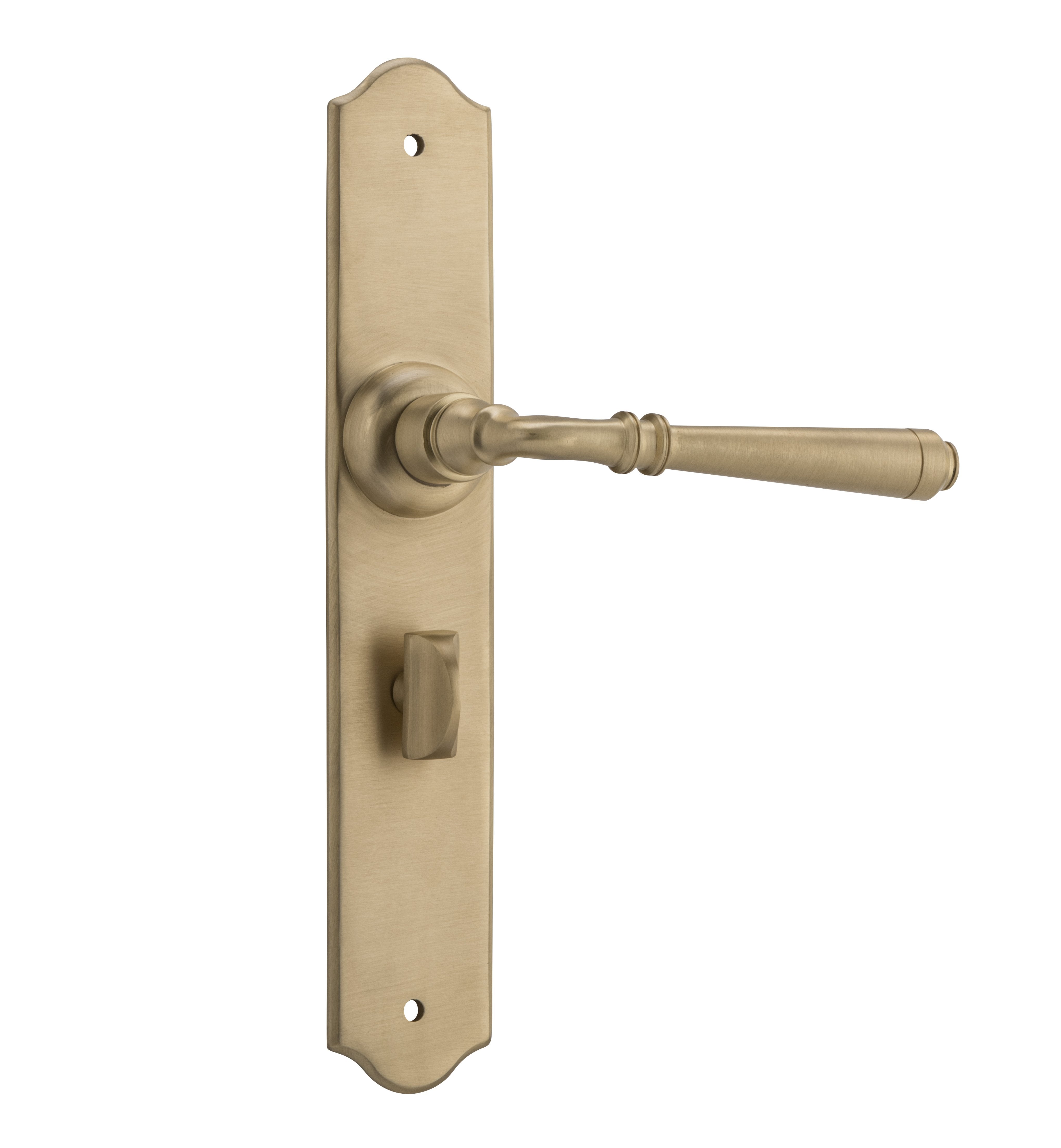 Reims Lever - Long Backplate Satin Brass / Privacy | Privacy