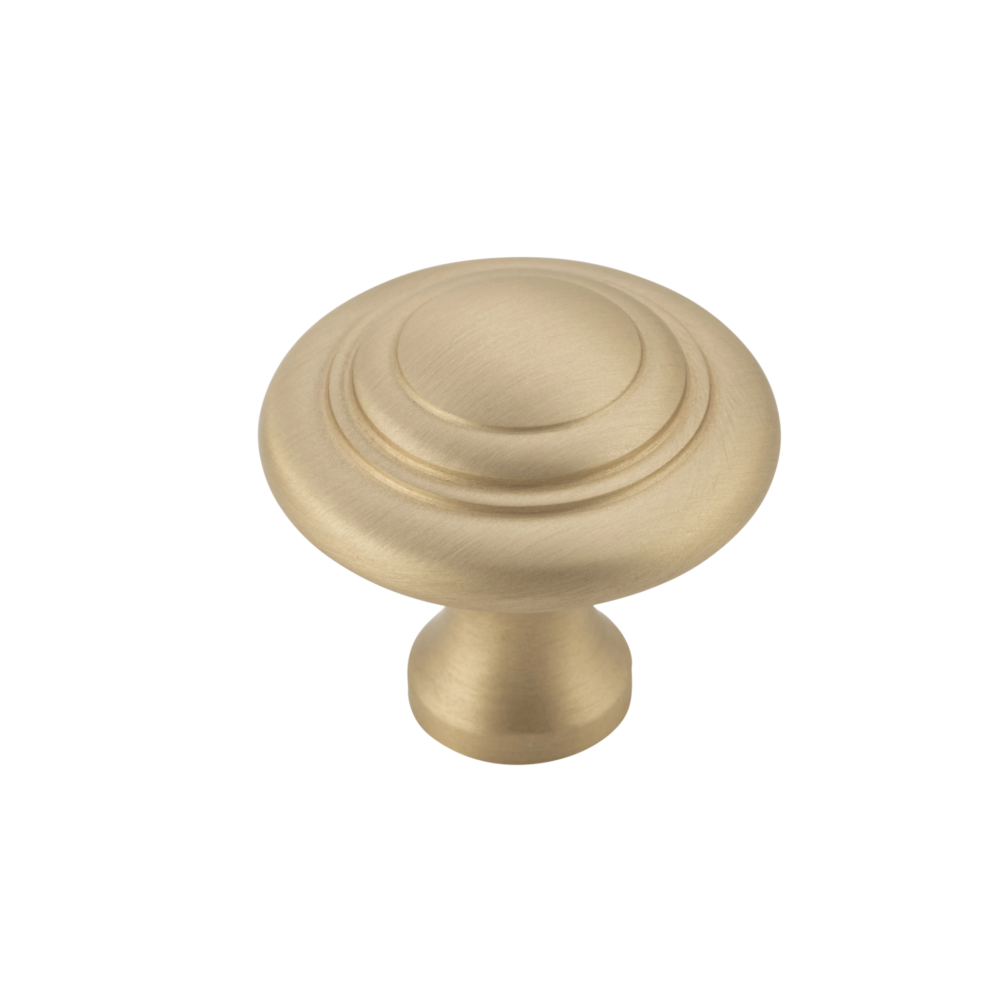 Domed Cupboard Knob Satin Brass / D32xP29mm