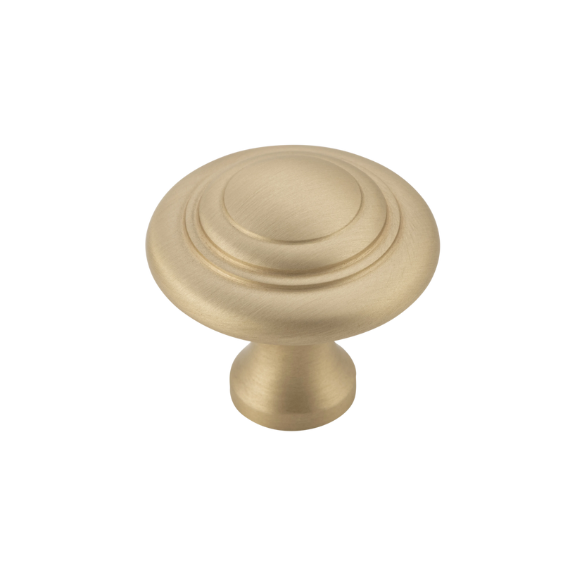 Domed Cupboard Knob Satin Brass / D32xP29mm
