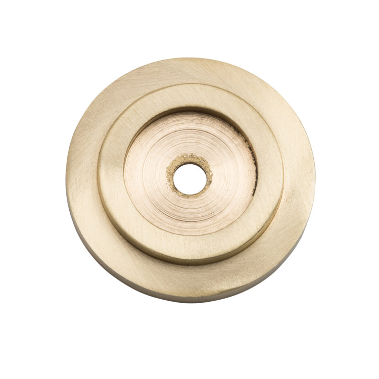 Cupboard Knob Backplate Satin Brass / D32mm