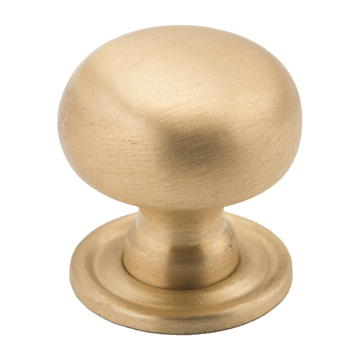 Classic Cupboard Knob Satin Brass / D25xP27mm