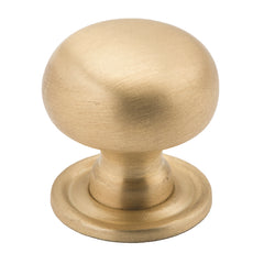 Classic Cupboard Knob Satin Brass / D25xP27mm