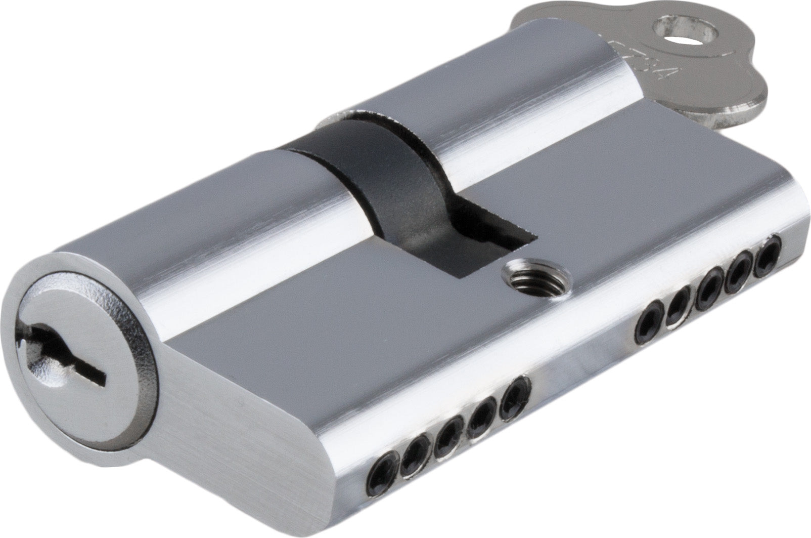 Key/Key Dual Function Euro Cylinder Chrome Plated / 5 Pin L65mm