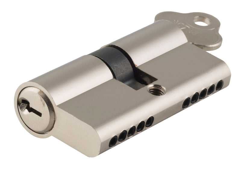 Key/Key Dual Function Euro Cylinder Polished Nickel / 5 Pin L65mm