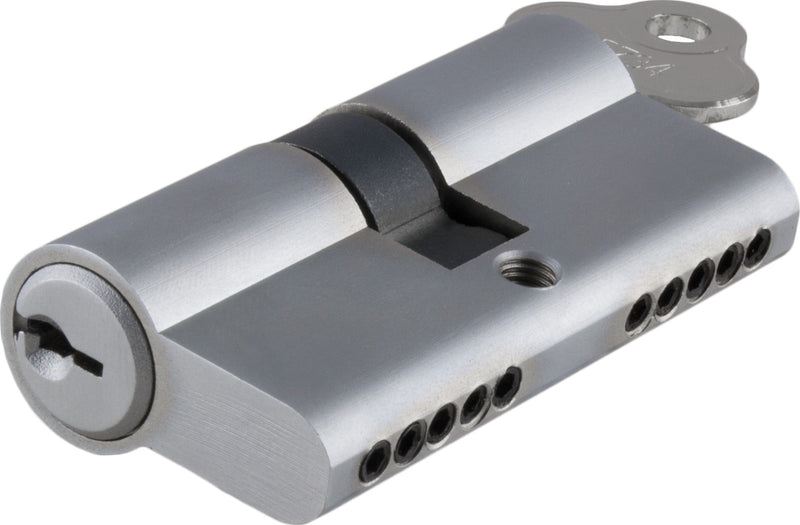 Key/Key Dual Function Euro Cylinder Satin Chrome / 5 Pin L80mm