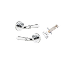 Sarlat Lever - Round Rose Passage Kit Chrome Plated / Solid Brass