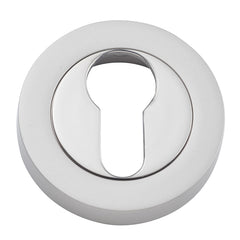 Euro Escutcheons -  Round Satin Nickel / Solid Brass