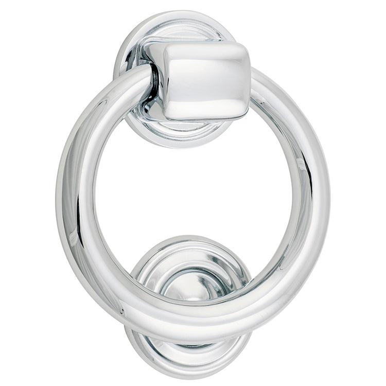 Ring Door Knocker Chrome Plated / Solid Brass