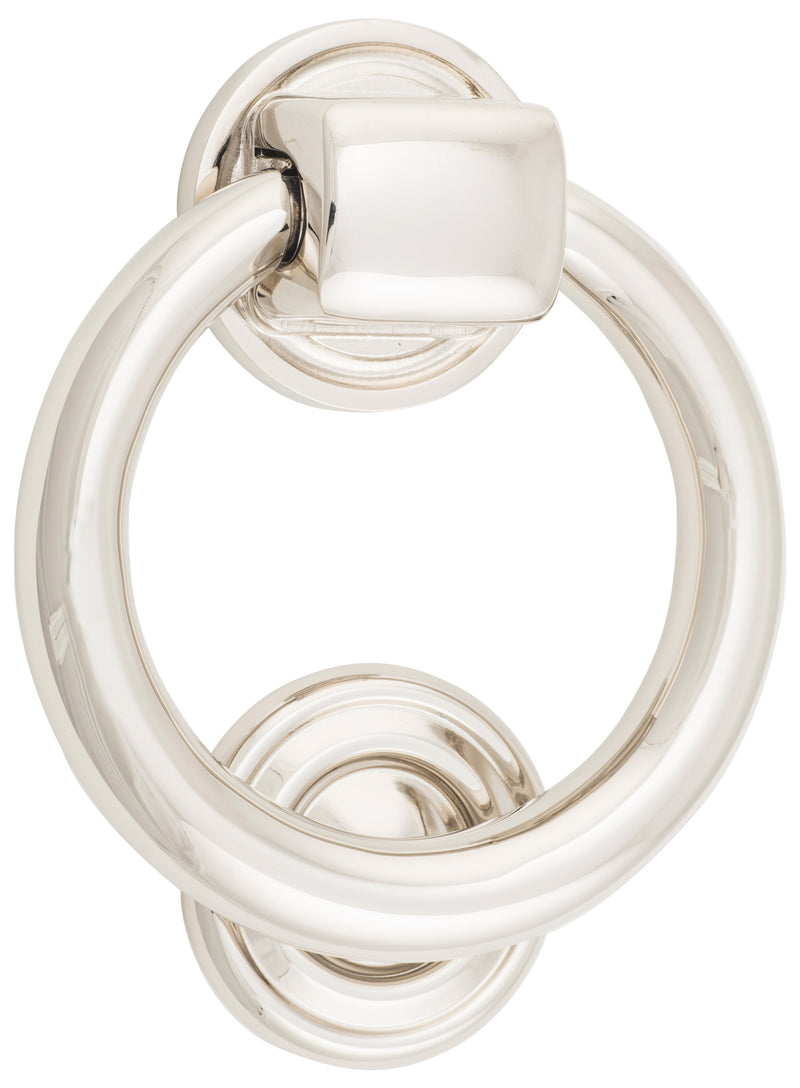 Ring Door Knocker Polished Nickel / Solid Brass