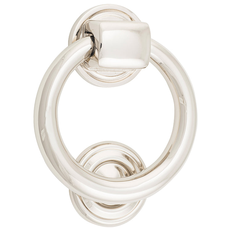 Ring Door Knocker Polished Nickel / Solid Brass