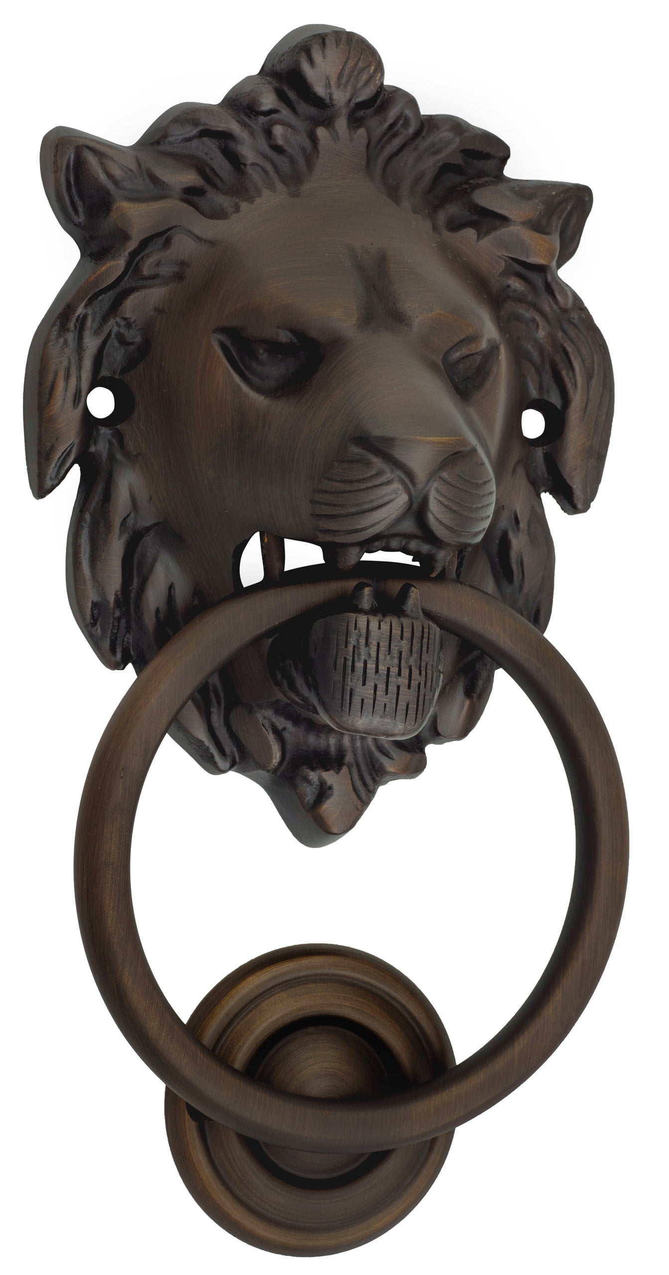Lion Door Knocker Antique Brass