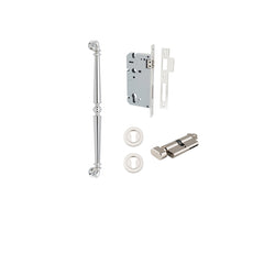 Sarlat Pull Handle - 450mm Entrance Kit with Separate High Security Lock Polished Nickel / Solid Brass