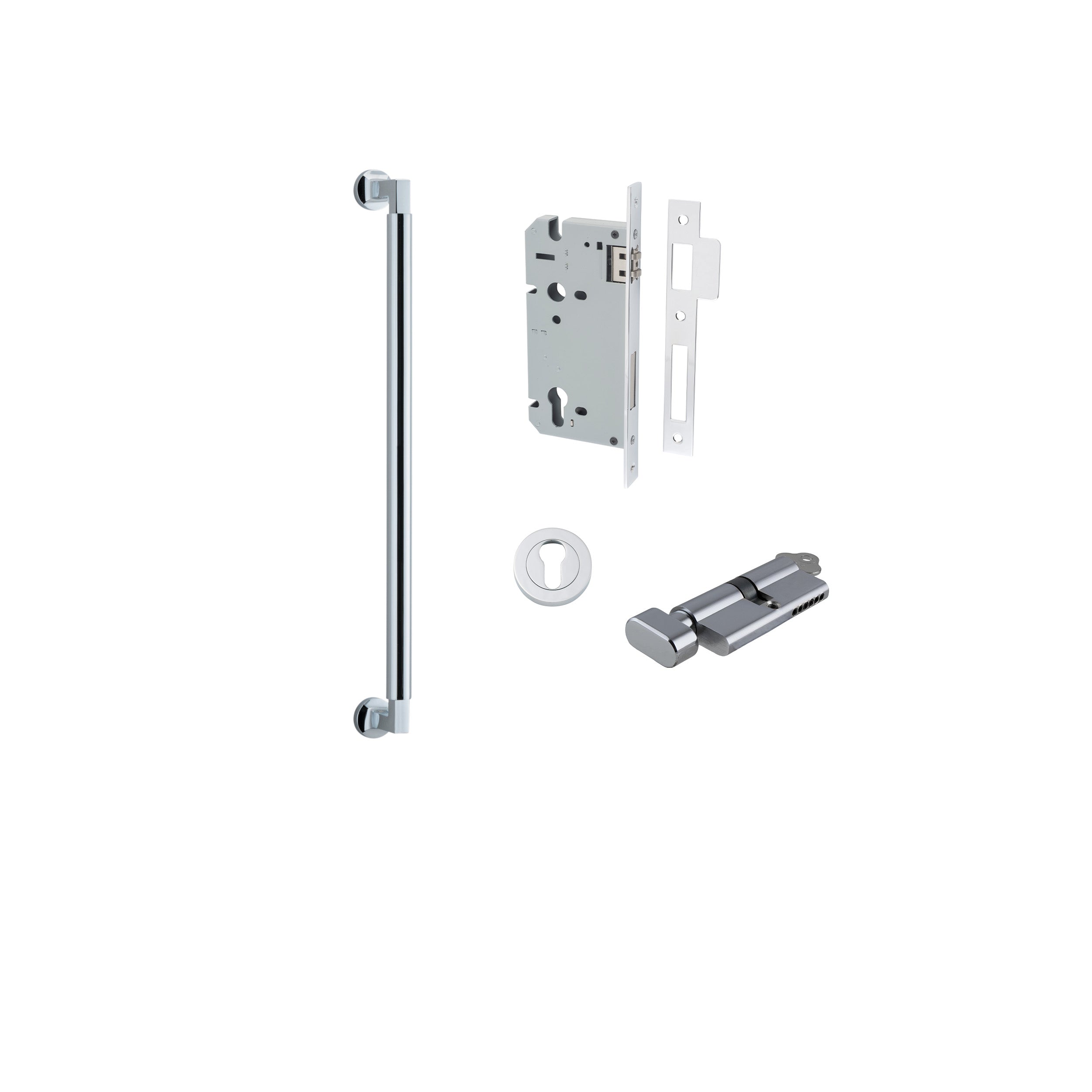 Berlin Pull Handle - 450mm Entrance Kit with Separate High Security Lock