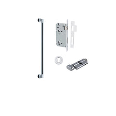 Berlin Pull Handle - 450mm Entrance Kit with Separate High Security Lock Chrome Plated / Solid Brass