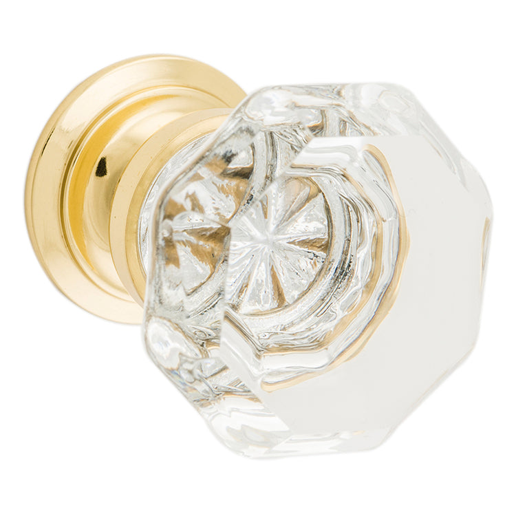 Sophia Glass Cupboard Knob - D32xP39mm BP26mm Polished Brass