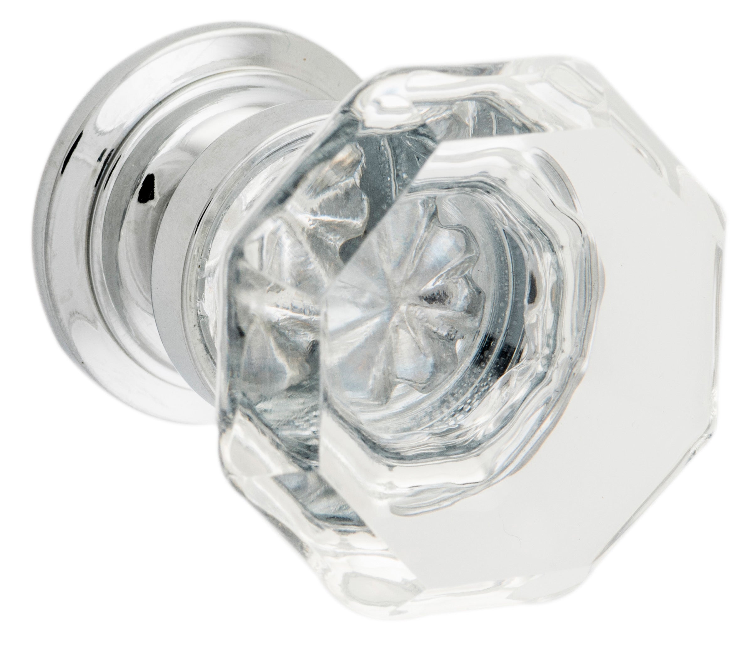 Sophia Glass Cupboard Knob - D32xP39mm BP26mm Chrome Plated