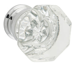 Sophia Glass Cupboard Knob - D41xP47mm BP27mm Chrome Plated
