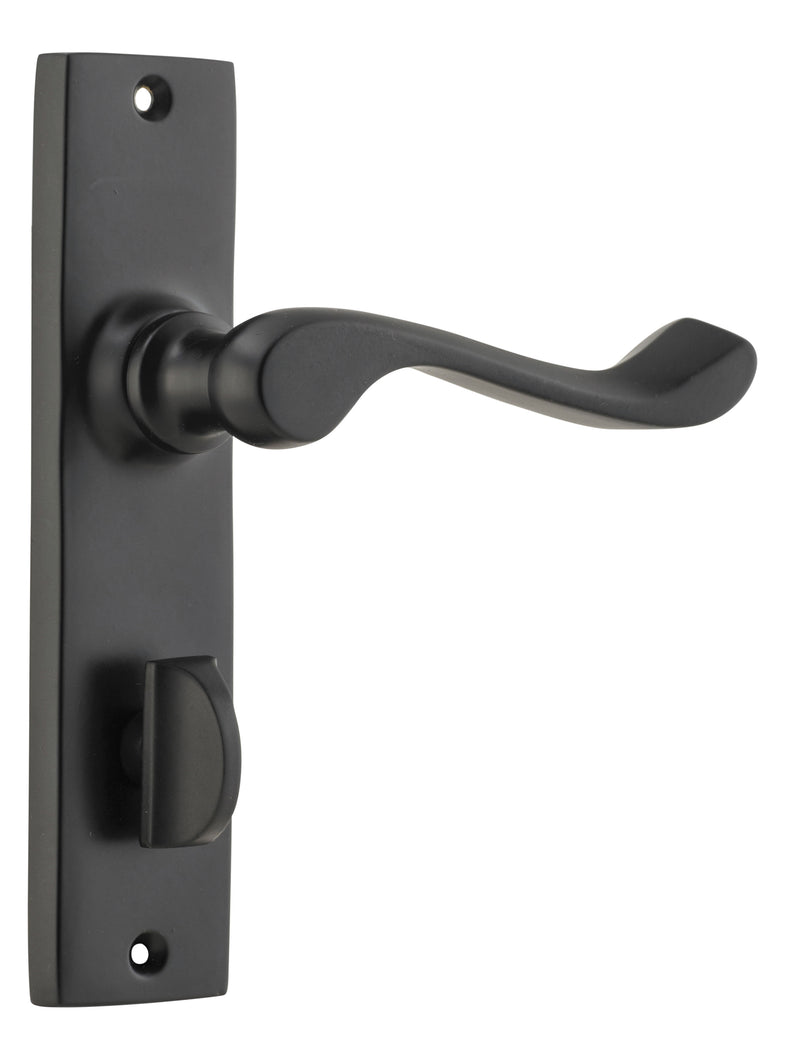 Fremantle Lever - Long Backplate Matt Black / Privacy | Privacy