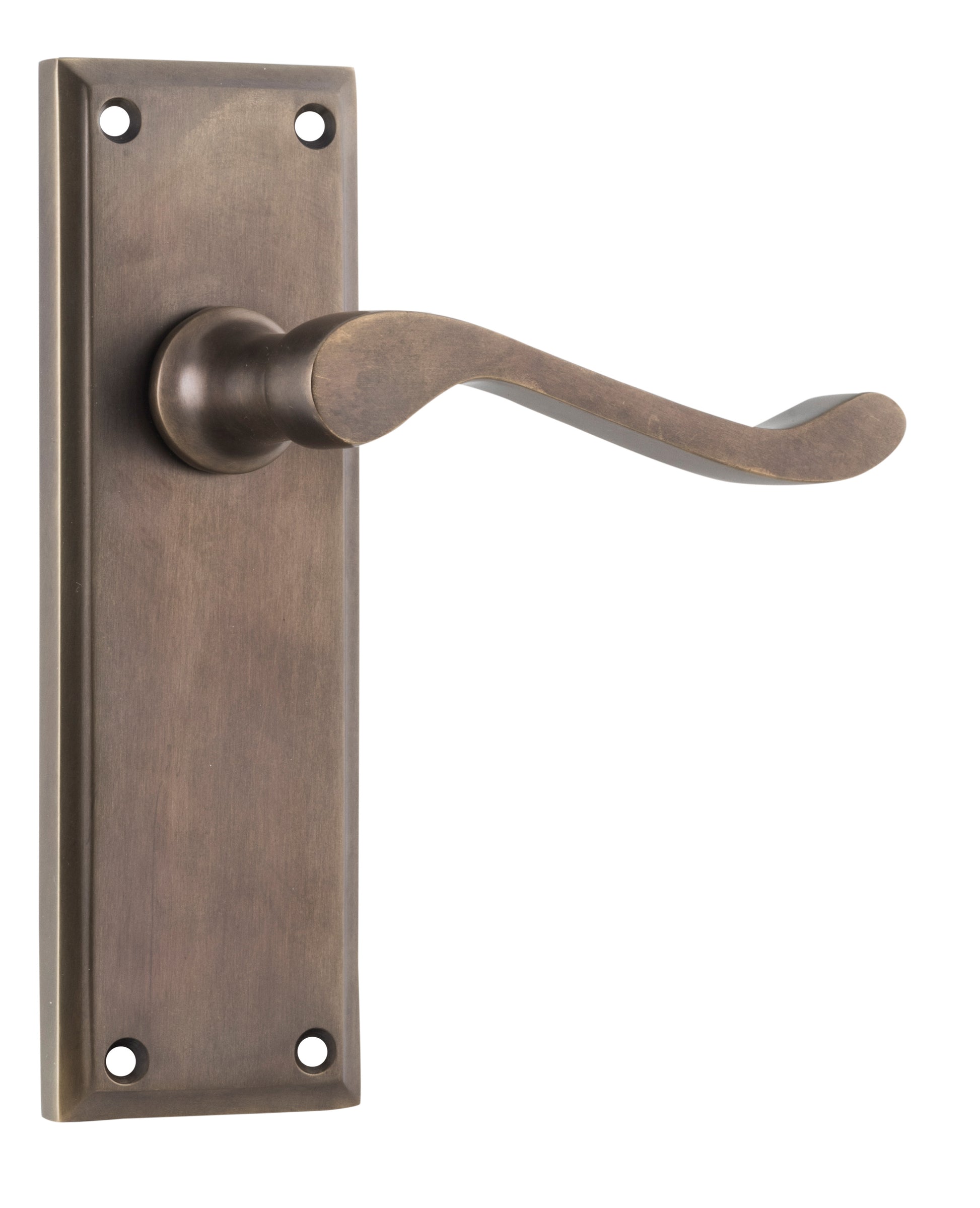 Camden Lever - Long Backplate Antique Brass / Latch | Passage